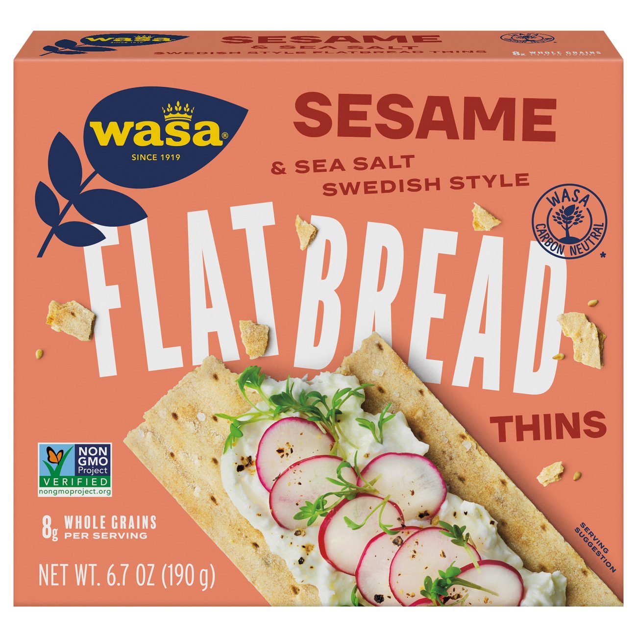 Wasa Thins Sesame & Sea Salt Flatbread Shop Crackers & Breadsticks at