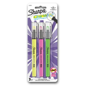 Sharpie Clear View Highlighters - Assorted Ink, 3 pk