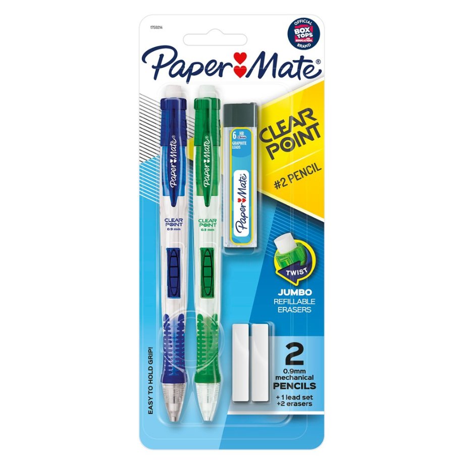 Paper Mate Clearpoint Mechanical Pencils, No. 2 (0.5 mm) - 2 pencils