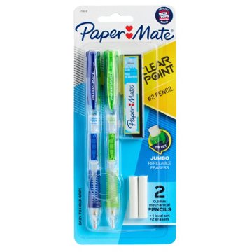 Paper Mate Clearpoint 0.9mm Mechanical Pencil Set, 2 pk