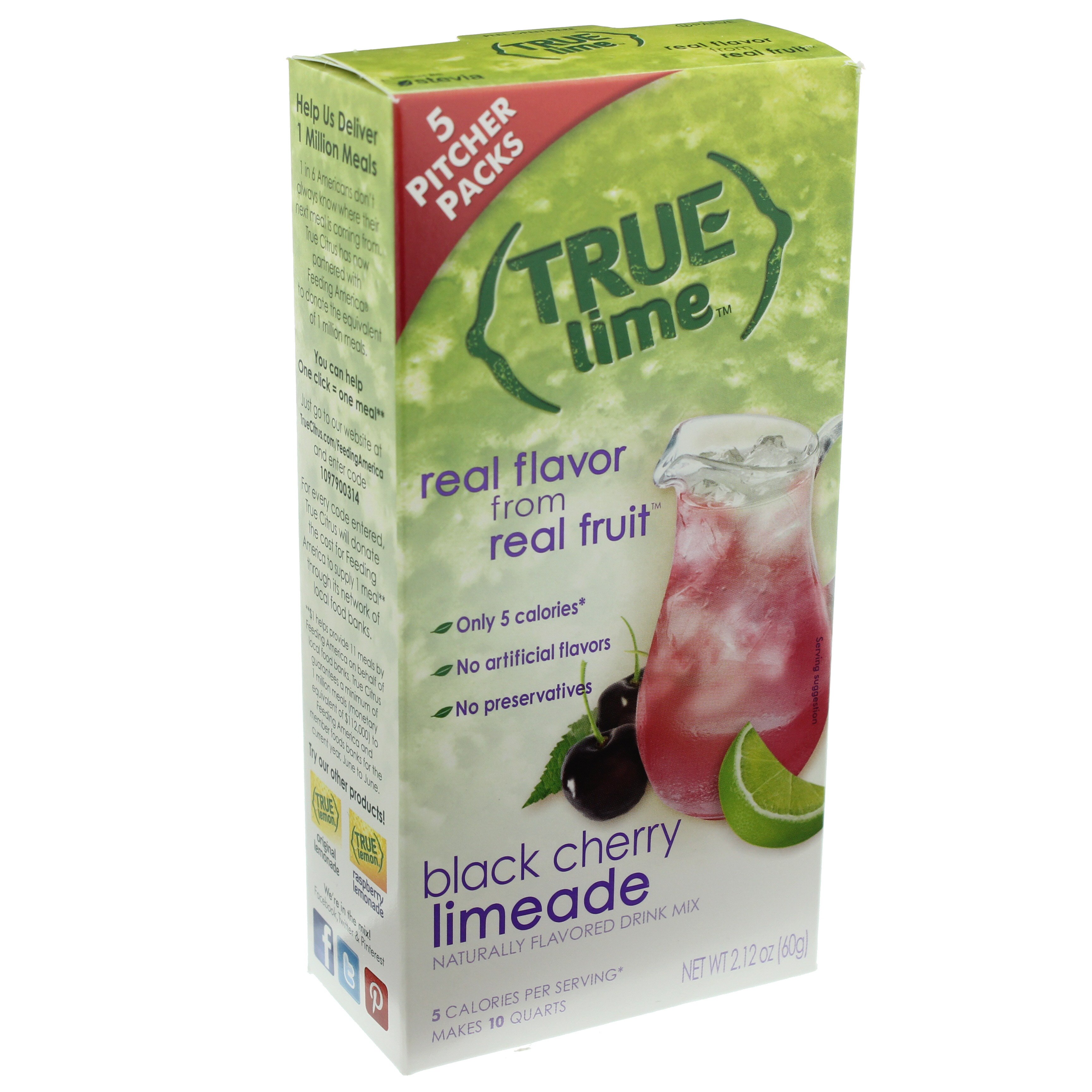 True Lime Black Cherry Limeade Pitcher Pack Shop Mixes & flavor enhancers at HEB