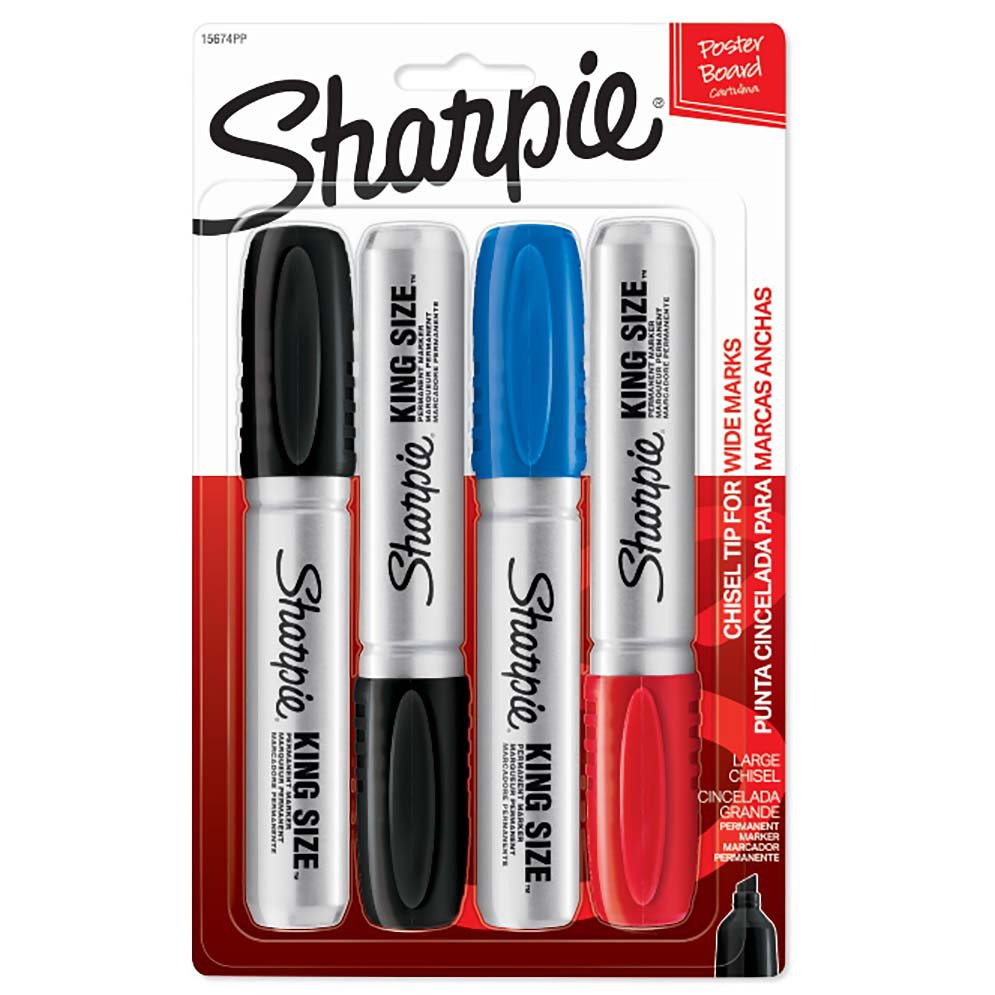 Sharpie King Size Assorted Large Chisel Tip Permanent Markers - Shop Markers  at H-E-B