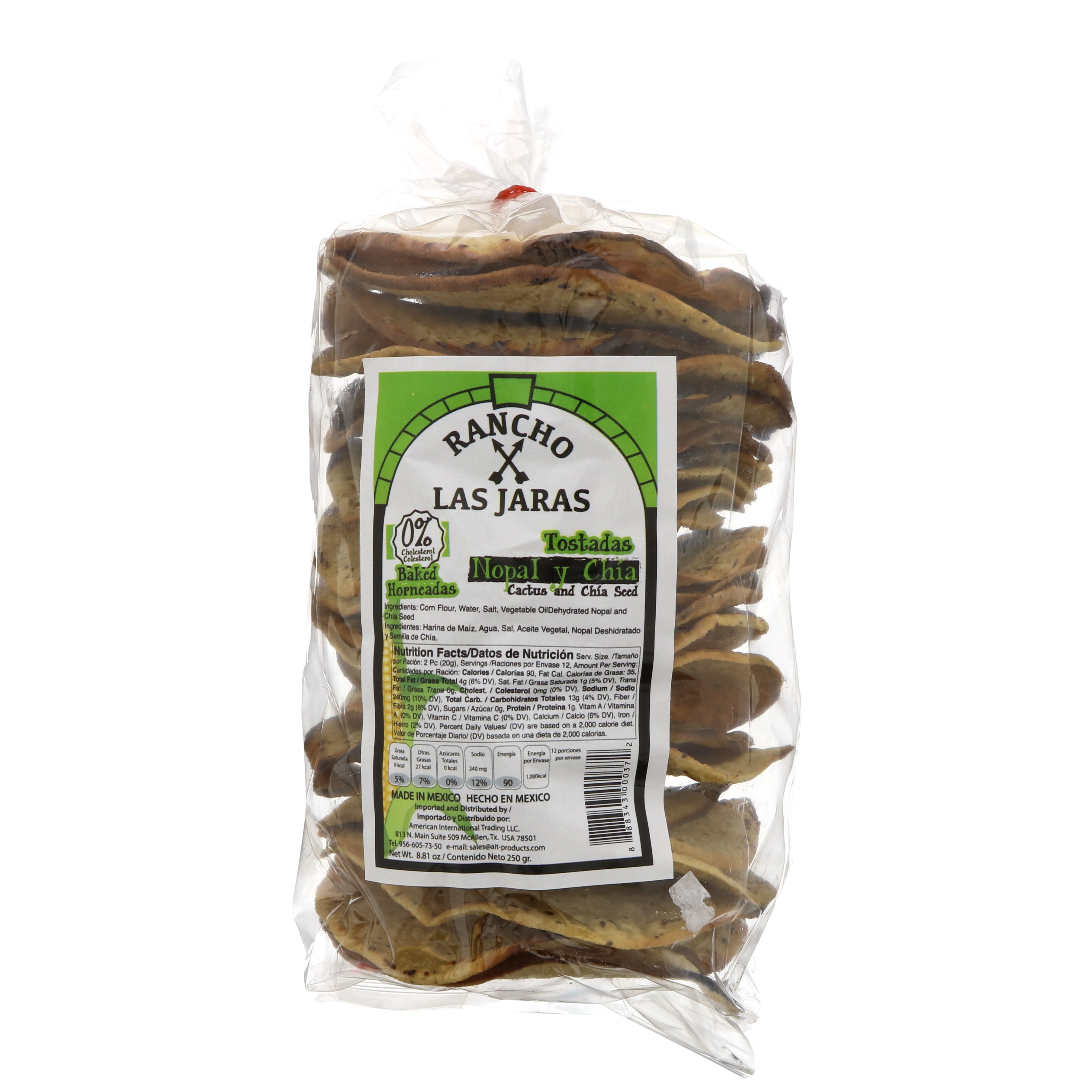 Rancho Las Jaras Nopal Y Chia Tostadas Horneadas Shop Tortillas at HEB