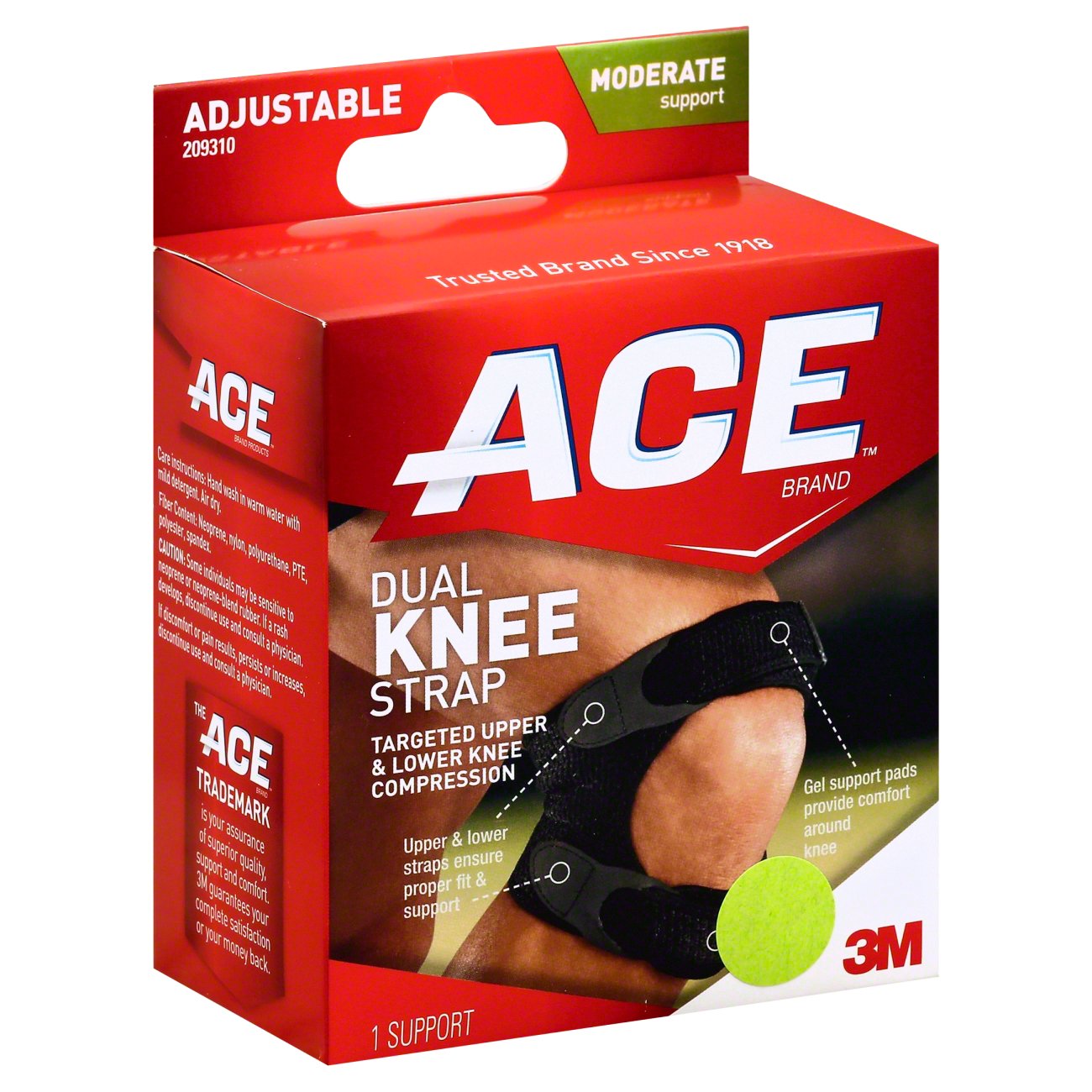 Ace Dual Knee Strap Adjustable Shop Sleeves & braces at HEB