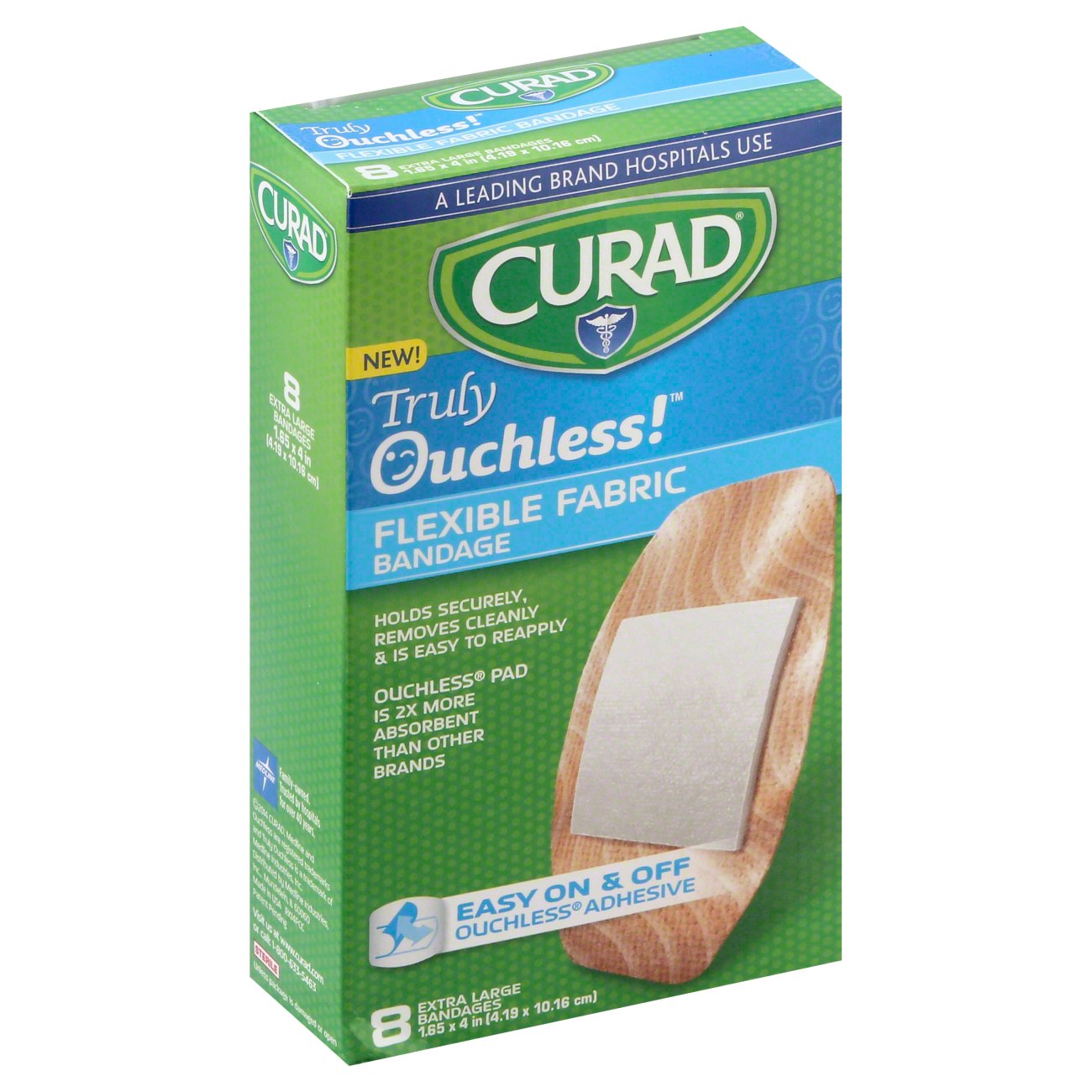 Curad Truly Ouchless Flexible Fabric Bandage Extra Large Shop