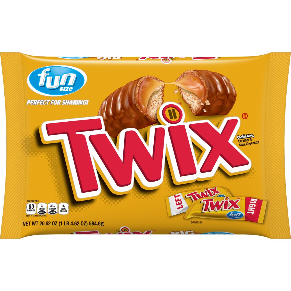 Twix Fun Size Caramel Chocolate Cookie Halloween Candy Bars - Shop ...