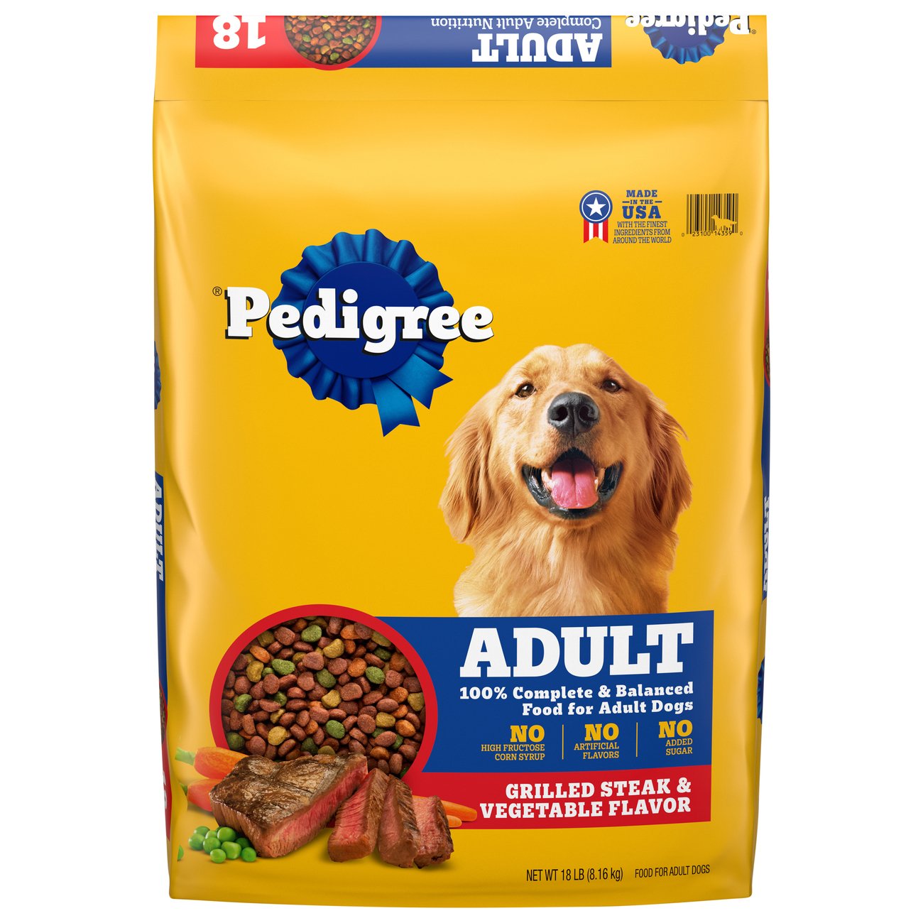 Pedigree Adult Complete Nutrition Grilled Steak & Vegetable Dry Dog Food Shop Dogs at HEB