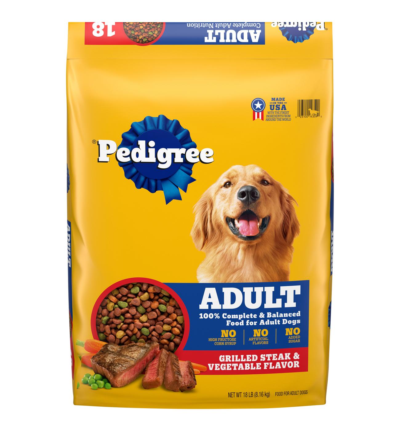 Pedigree Grilled Steak & Vegetable Adult Dry Dog Food; image 1 of 4