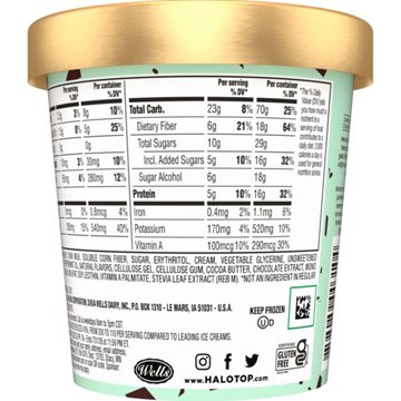 Halo Top 16g Protein Light Ice Cream - Mint Chip