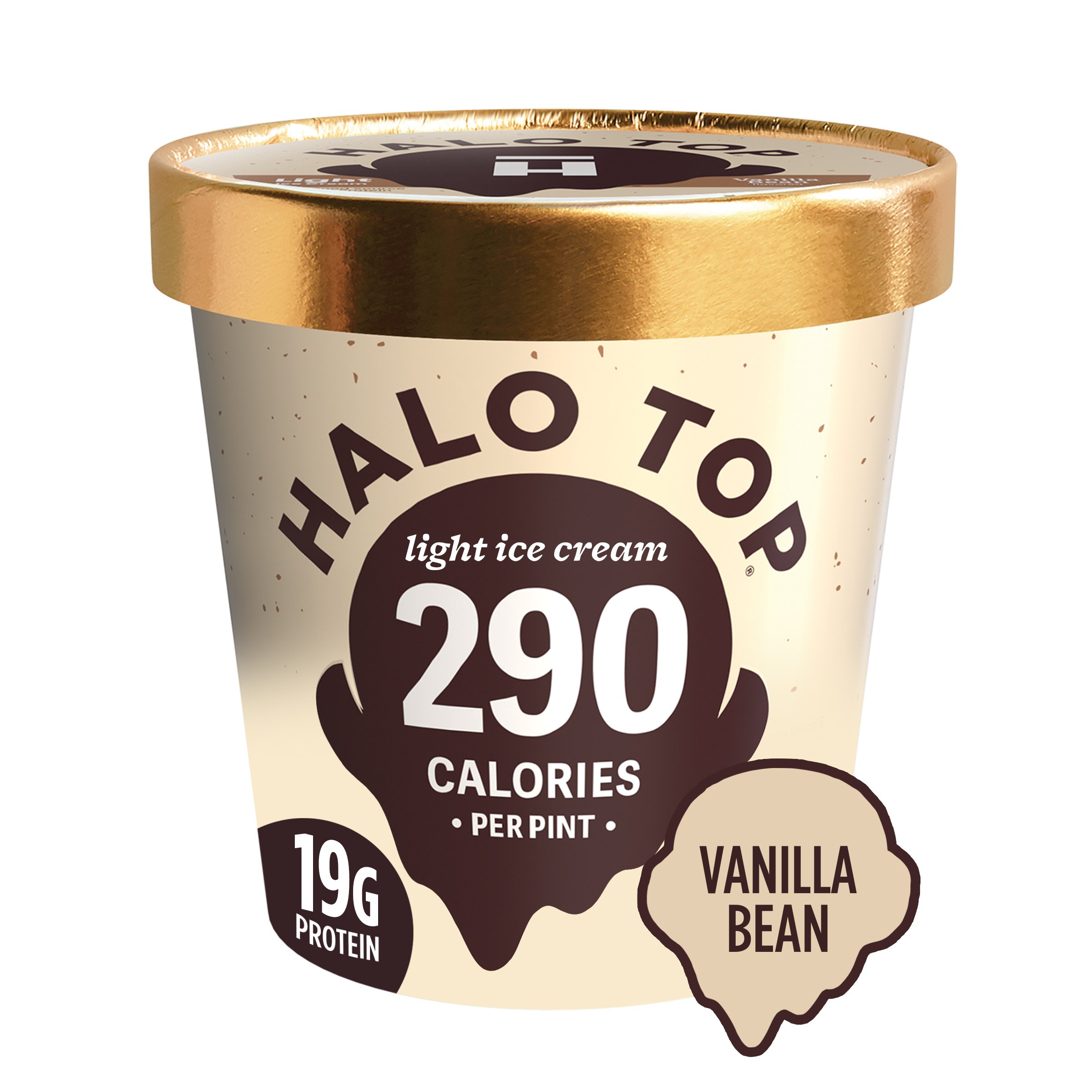 Halo Top Vanilla Bean Light Ice Cream Shop Ice Cream At H E B