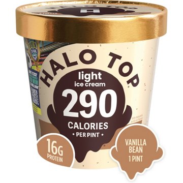 Halo Top 16g Protein Light Ice Cream - Vanilla Bean