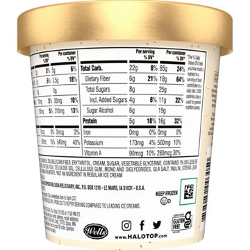 Halo Top 16g Protein Light Ice Cream - Vanilla Bean