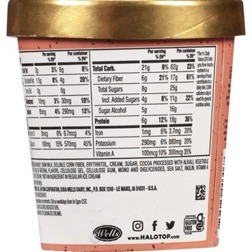 Halo Top 18g Protein Light Ice Cream - Chocolate
