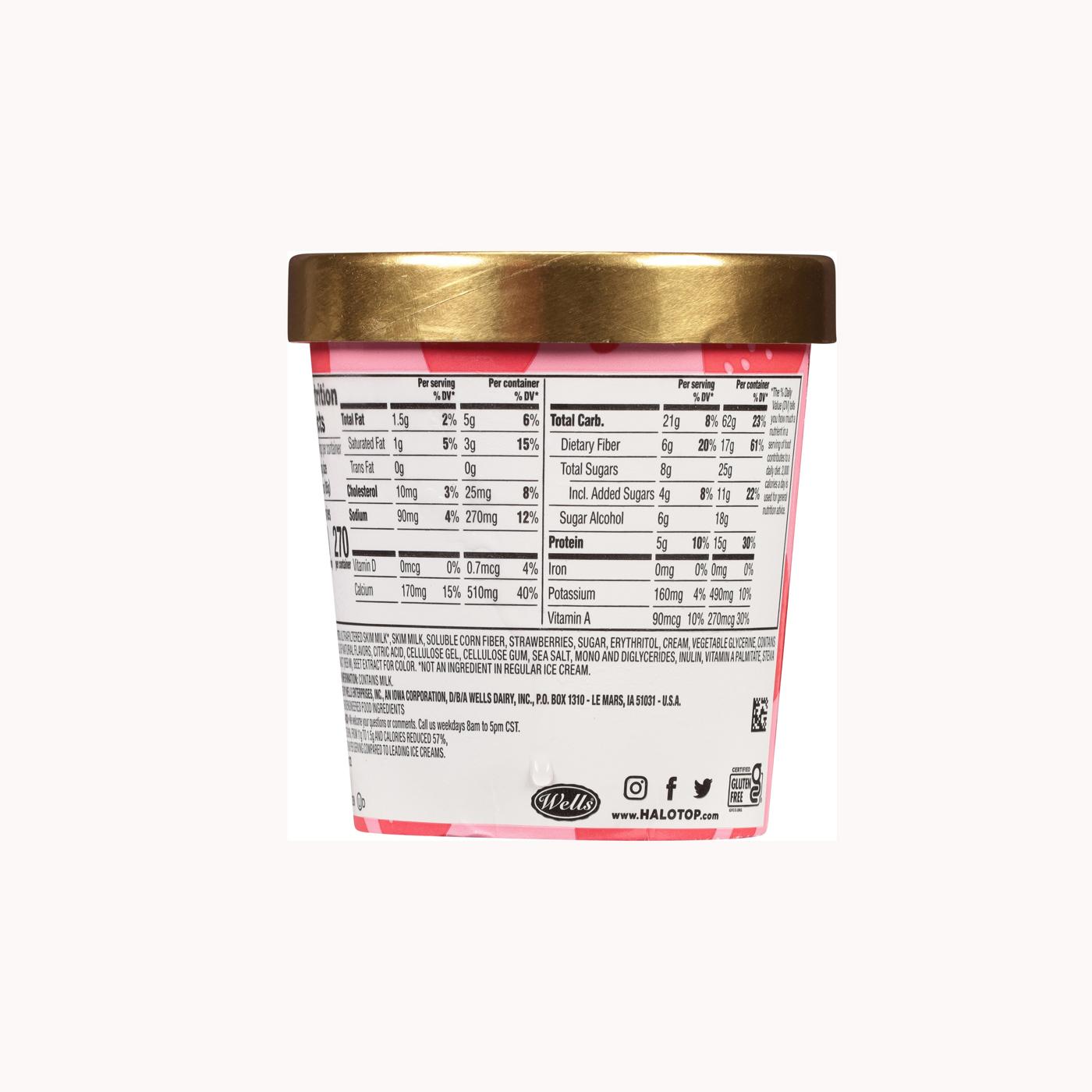 Halo Top 15g Protein Light Ice Cream - Strawberry; image 2 of 2