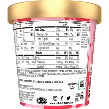 Halo Top 15g Protein Light Ice Cream - Strawberry