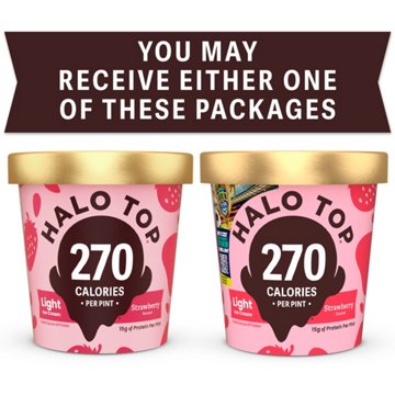 Halo Top 15g Protein Light Ice Cream - Strawberry