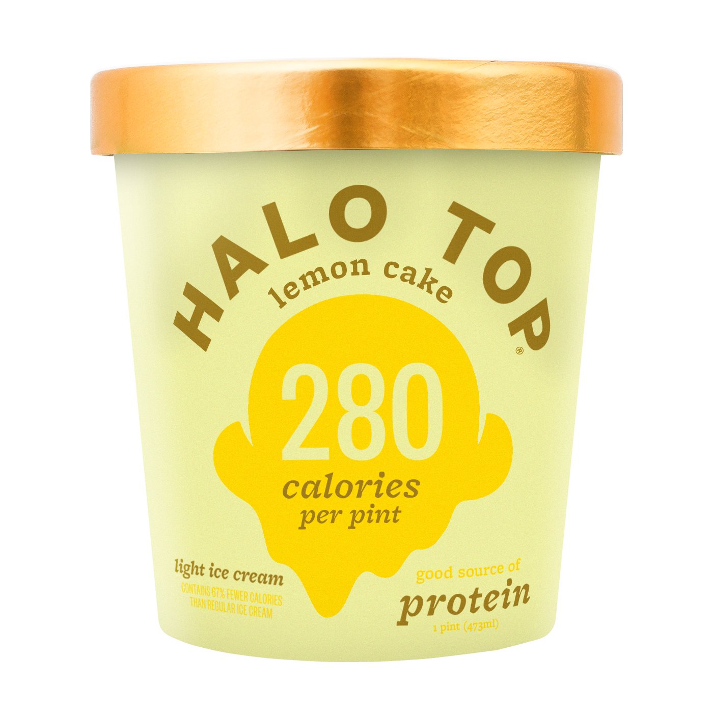 Halo Top Light Ice Cream Lemon Cake Shop Ice Cream at HEB