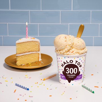 Halo Top 16g Protein Light Ice Cream - Birthday Cake