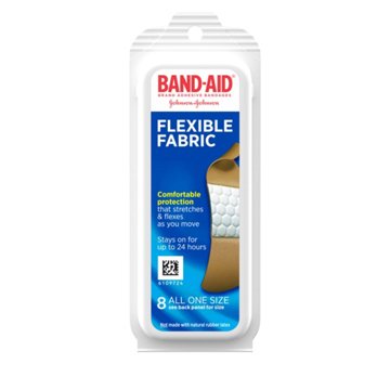 Band-Aid Brand Travel Size Flexible Fabric Adhesive Bandages, 8 ct