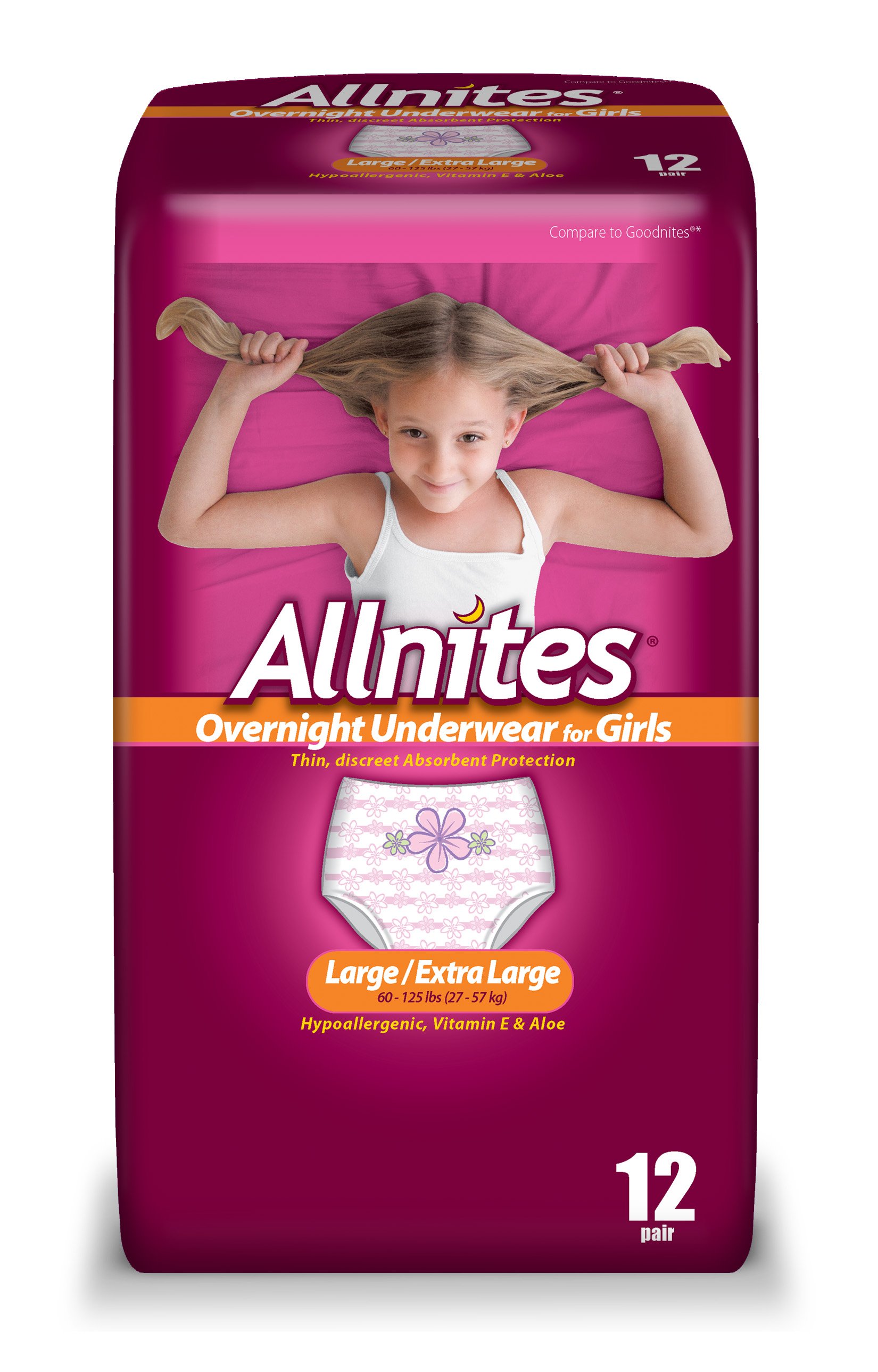 Allnites Overnight Underwear for Girls L/XL Shop Training Pants at