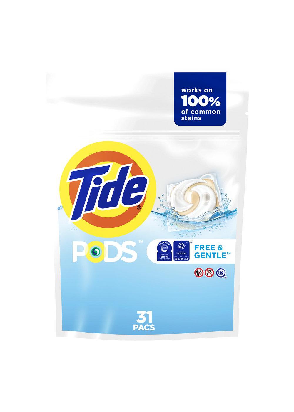 Tide PODS Free & Gentle HE Laundry Detergent Pacs; image 1 of 9