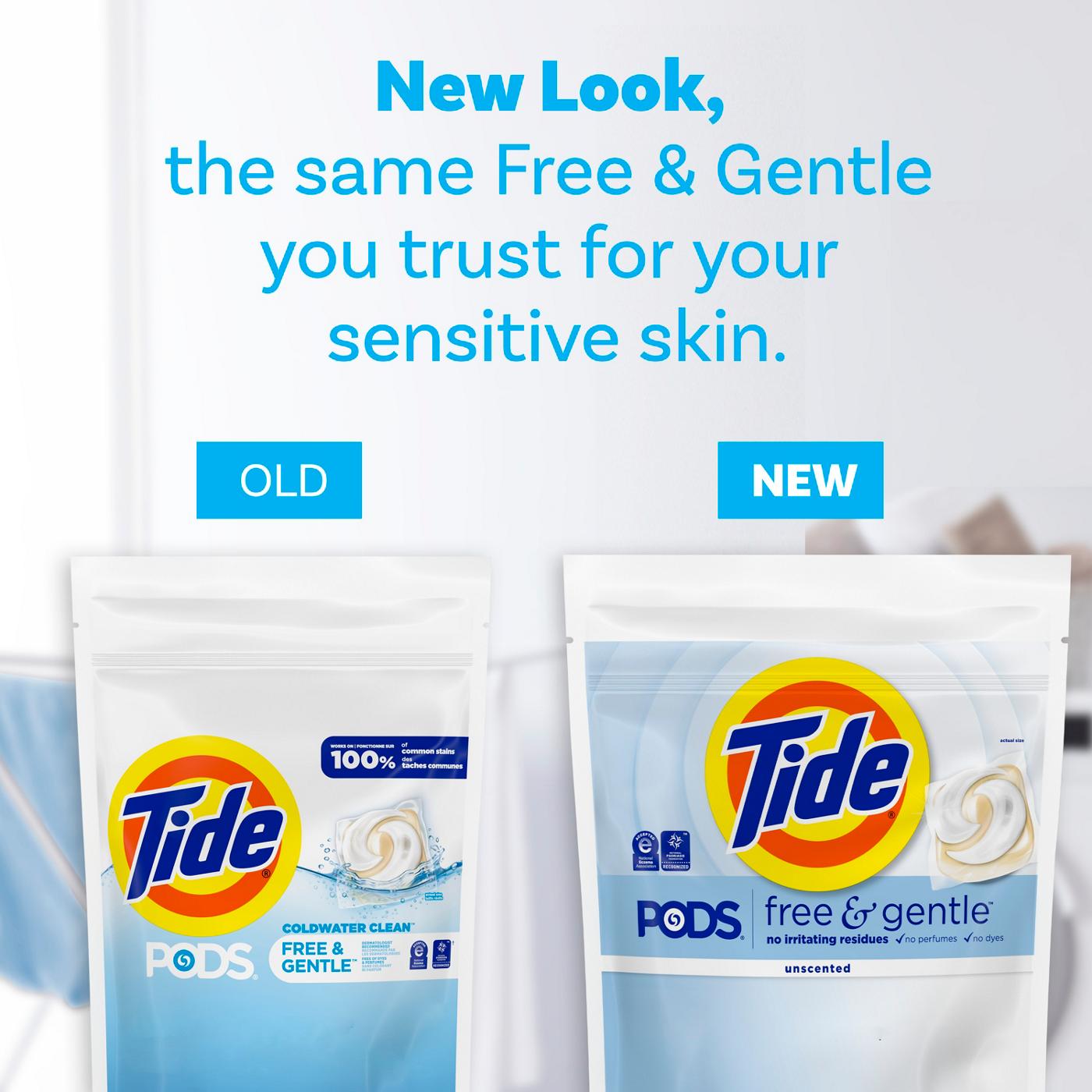 Tide PODS Free & Gentle Laundry Detergent Soap Pacs - Unscented; image 6 of 10