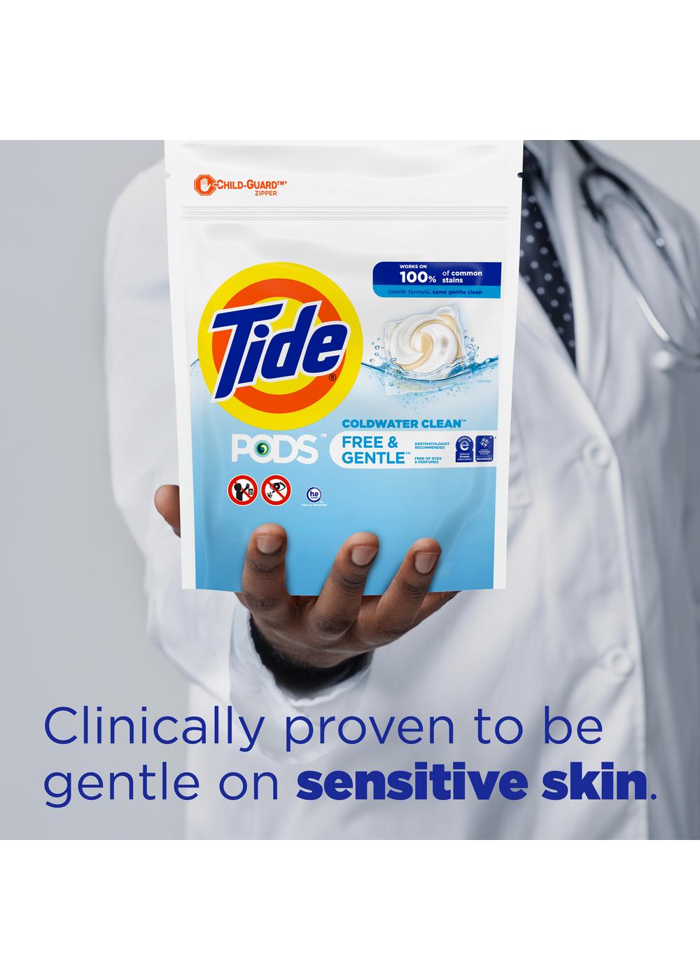 Tide PODS Free & Gentle HE Laundry Detergent Pacs; image 6 of 9