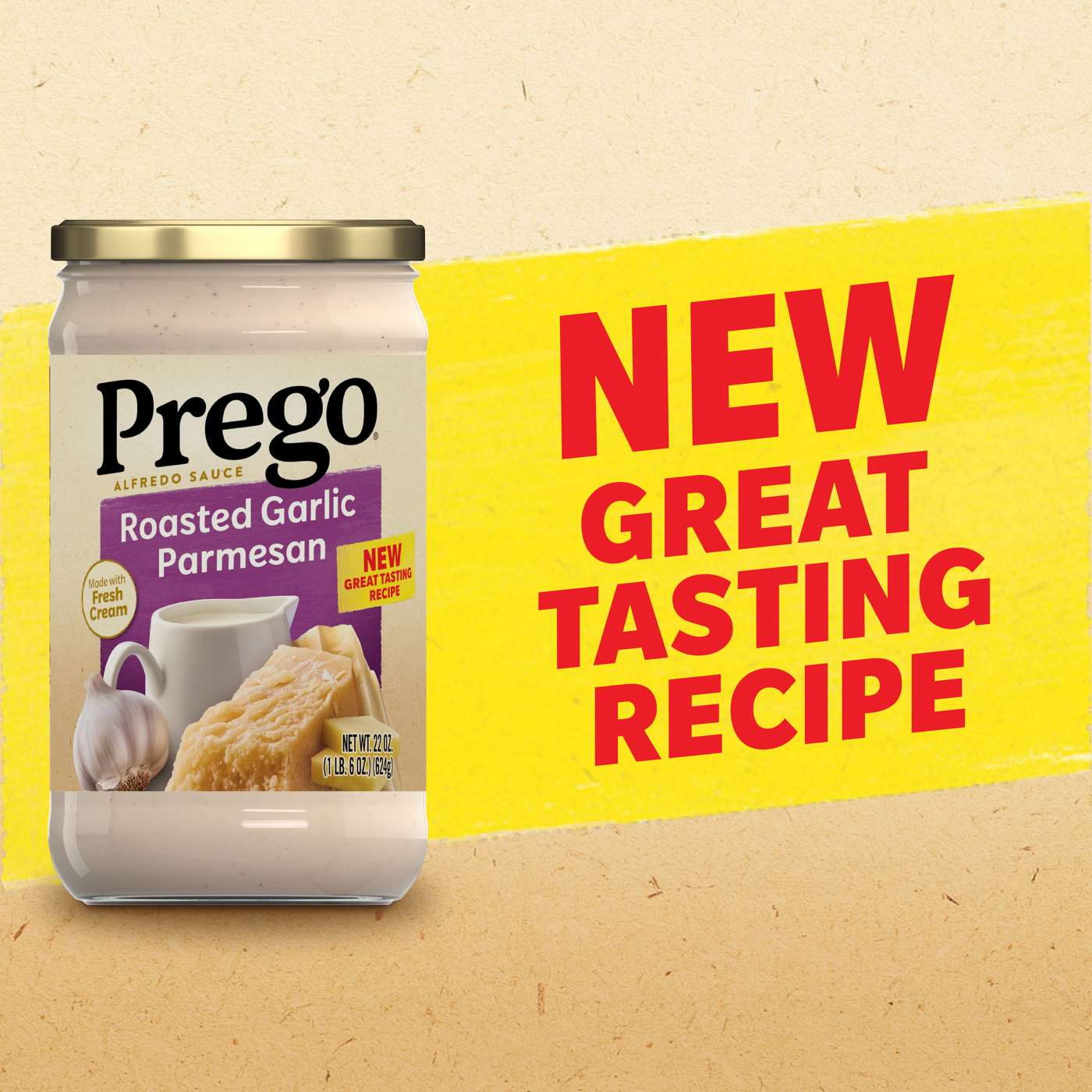 Prego Alfredo Sauce with Roasted Garlic & Parmesan Cheese; image 4 of 16