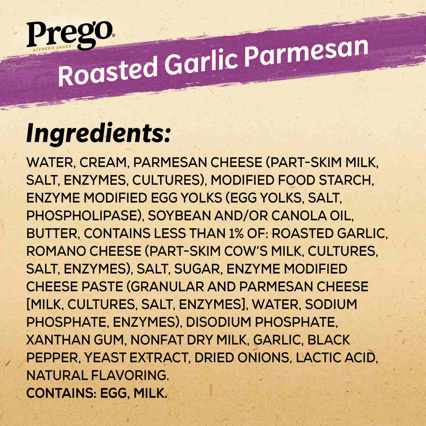 Prego Alfredo Sauce with Roasted Garlic & Parmesan Cheese; image 7 of 16