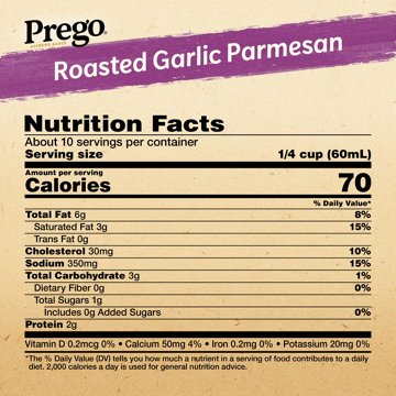 Prego Alfredo Sauce with Roasted Garlic & Parmesan Cheese, 22 oz