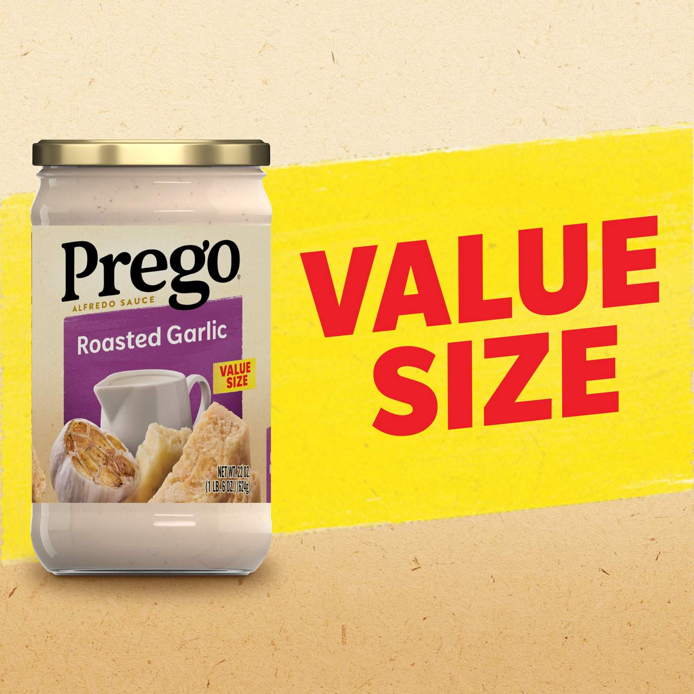 Prego Alfredo Sauce with Roasted Garlic & Parmesan Cheese; image 13 of 16