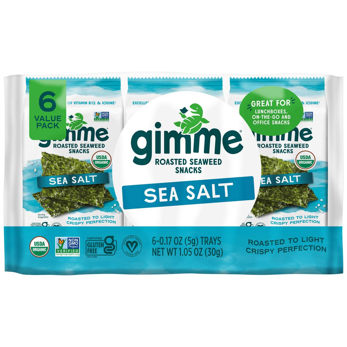 gimme Roasted Seaweed Snacks - Sea Salt; image 1 of 9