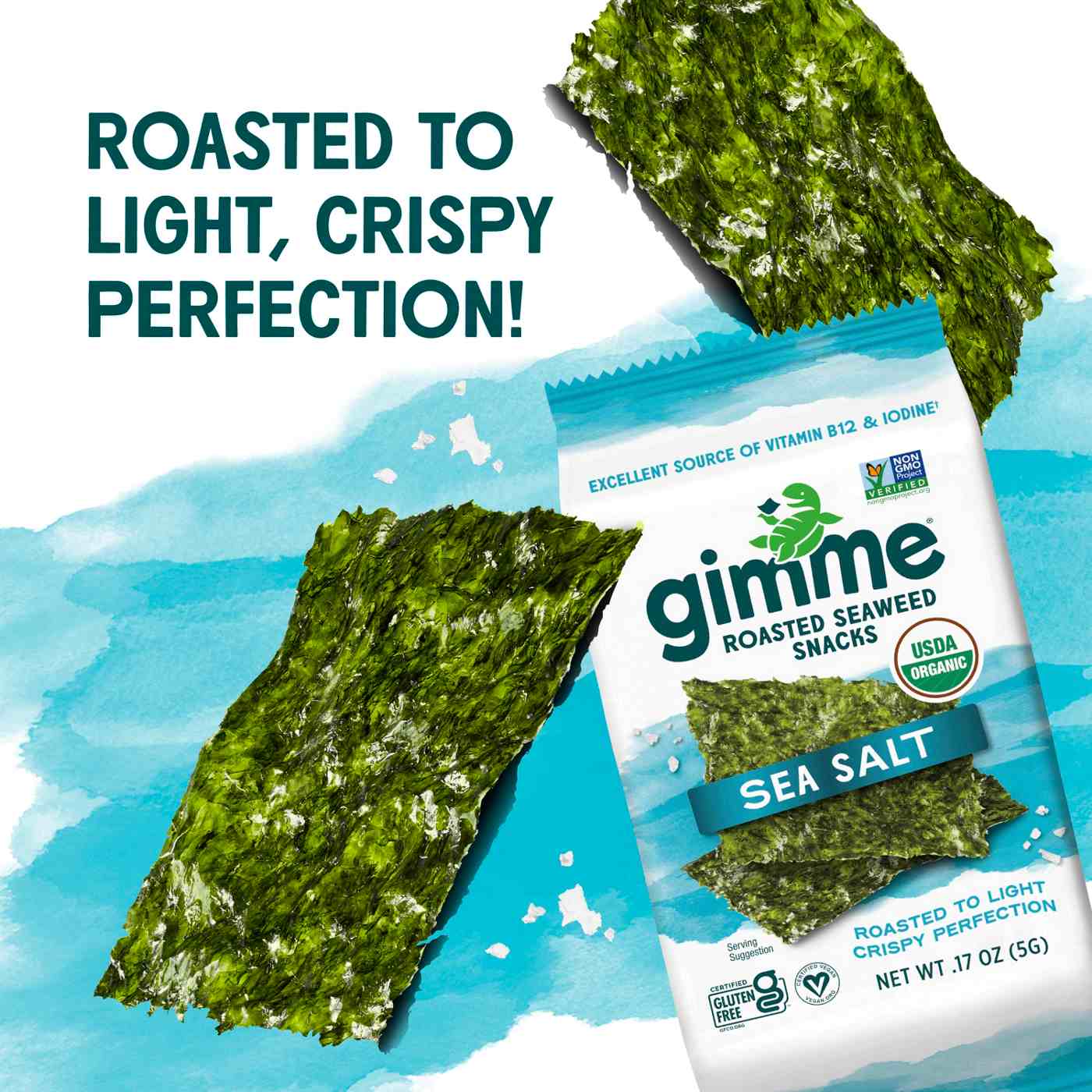 gimme Roasted Seaweed Snacks - Sea Salt; image 2 of 9