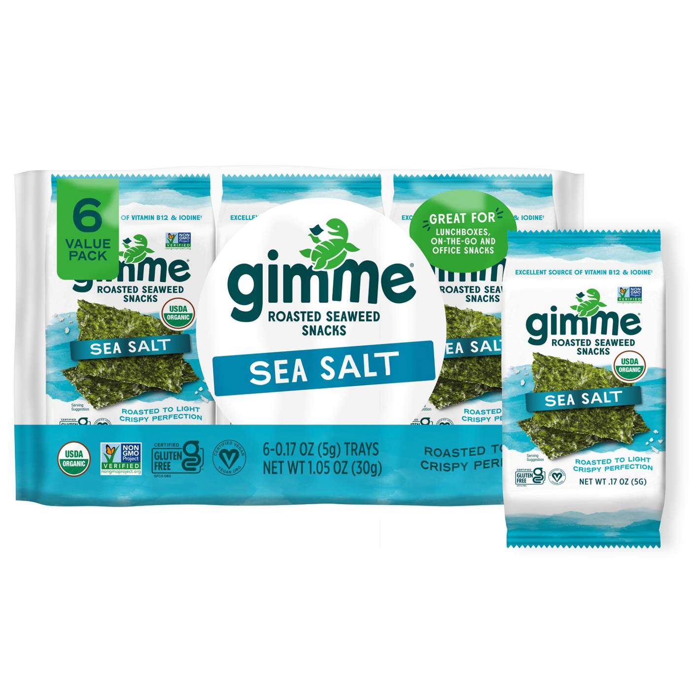 gimme Roasted Seaweed Snacks - Sea Salt; image 7 of 9