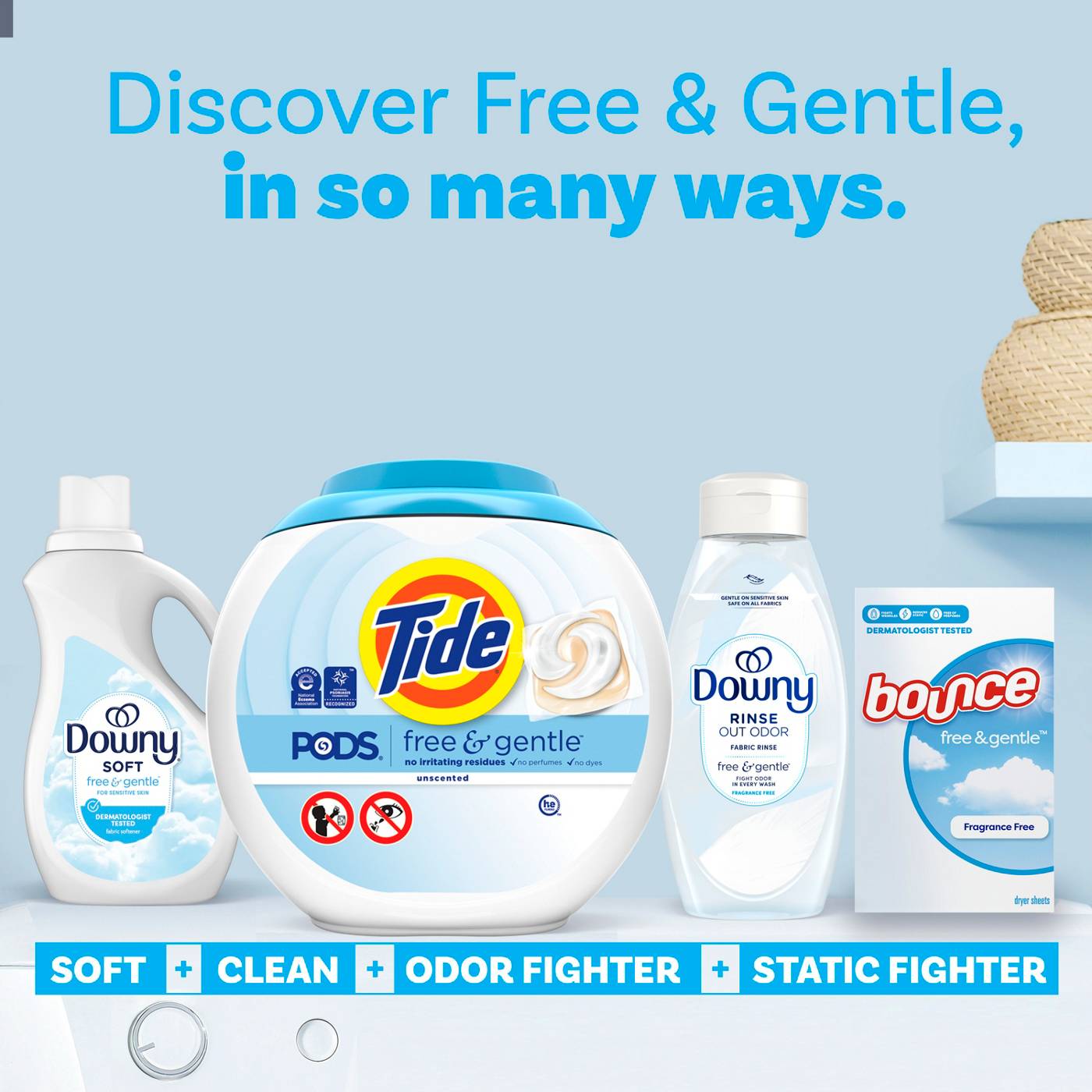 Tide PODS Free & Gentle Laundry Detergent Soap Pacs - Unscented; image 2 of 10