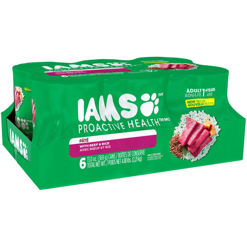 Iams ProActive Health Pate Beef Rice Wet Dog Food