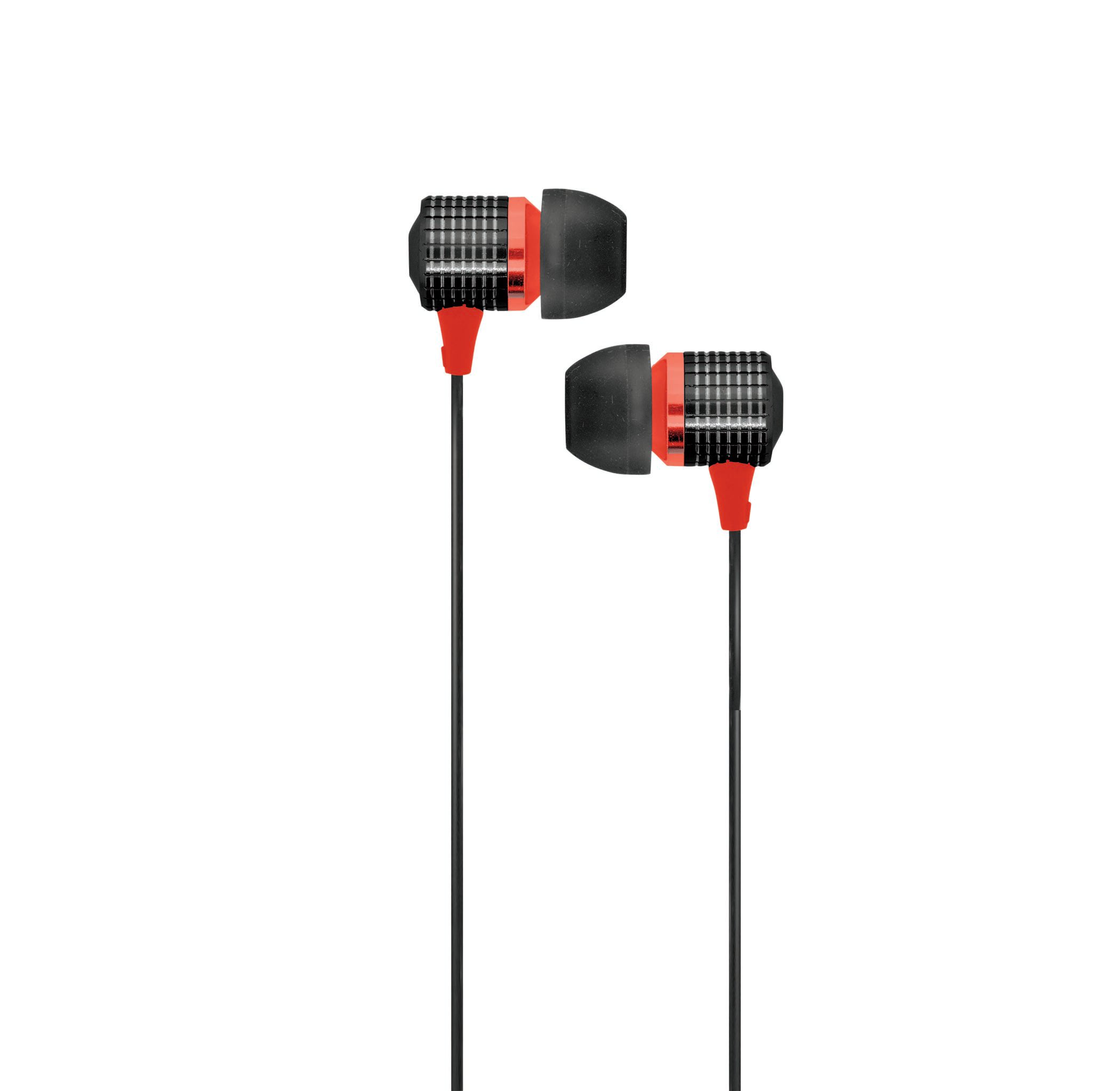 Bytech Metallic Earbuds With Microphone - Red - Shop Headphones at H-E-B