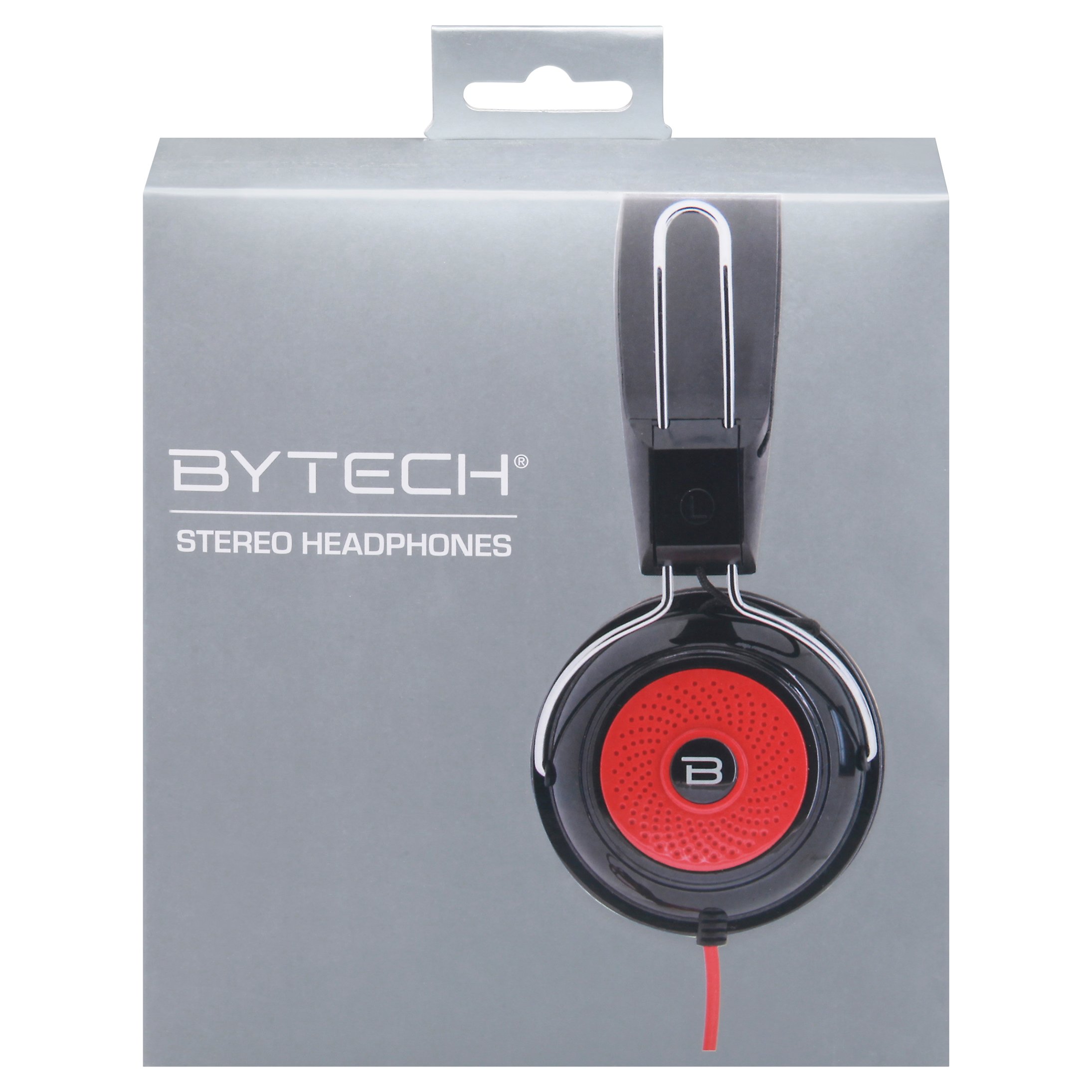 Bytech Stereo Headphones Red Black Shop Headphones at H E B