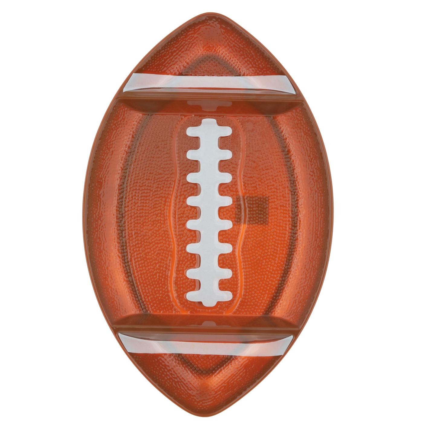 Dining Style Football Melamine Three Section Serving; image 1 of 2