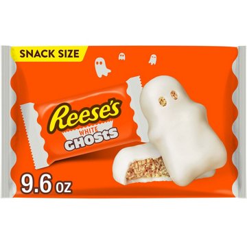 Reese's White Creme Snack Size Peanut Butter Ghosts Halloween Candy Bag