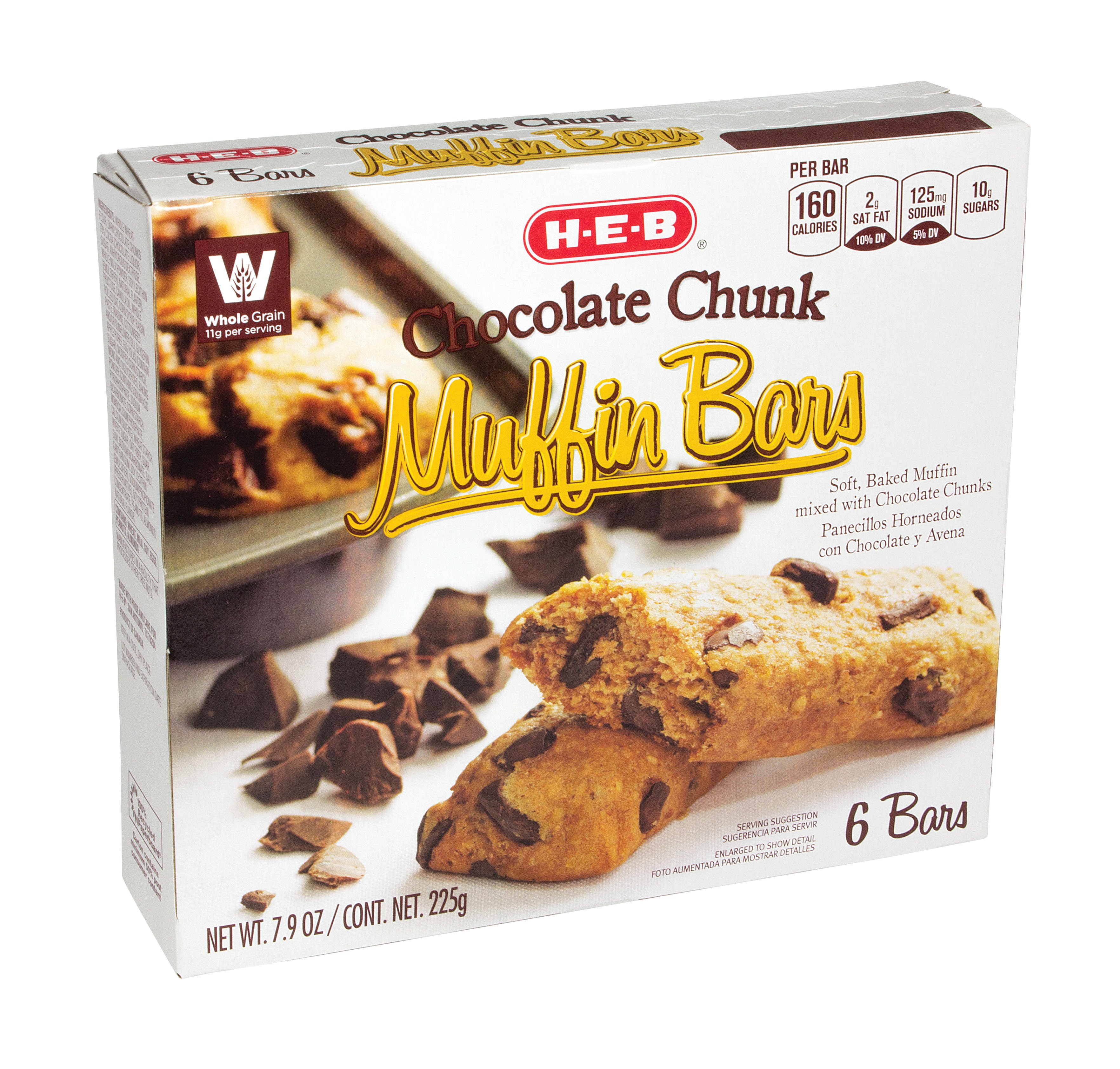 HEB Chocolate Chunk Muffin Bars Shop Granola & Snack Bars at HEB