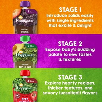 Happy Baby Clearly Crafted Stage 2 Apples Kale & Avocados Organic Baby