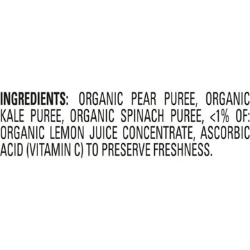 Happy Baby Clearly Crafted Stage 2 Pear Kale & Spinach Organic Baby Food Pouch