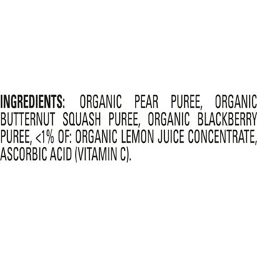 Happy Baby Clearly Crafted Stage 2 Pears Squash & Blackberries Organic  Baby Food Pouch