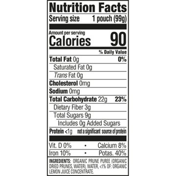 Happy Baby Organics Stage 1 Prunes Organic Baby Food Pouch