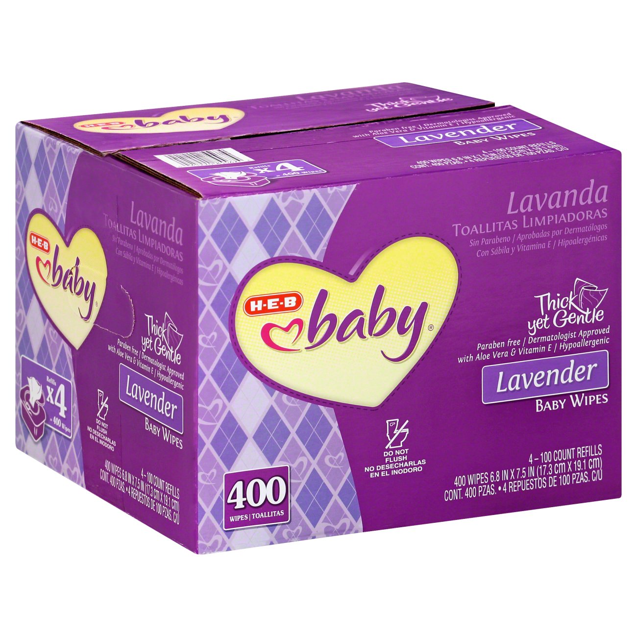HEB Baby Lavender Wipes Shop Baby Wipes at HEB
