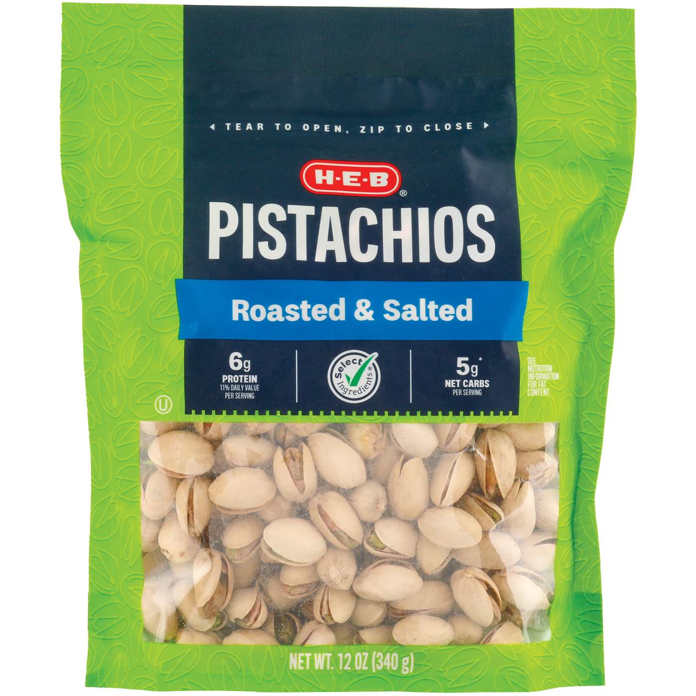 H-E-B Salted Roasted Pistachios; image 1 of 2