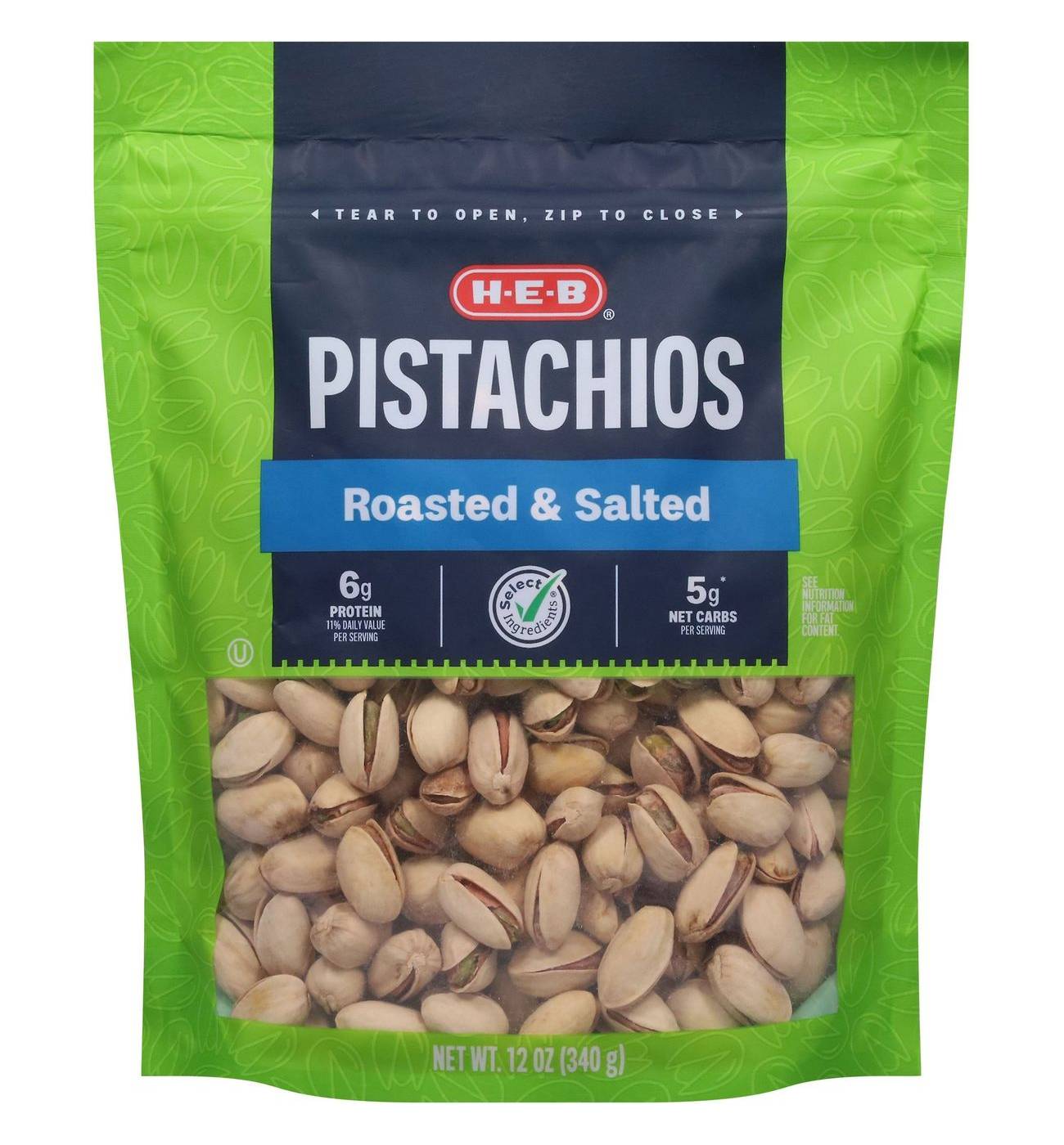 H-E-B Salted Roasted Pistachios; image 1 of 5