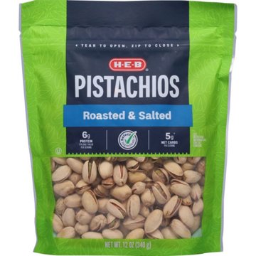 H-E-B Salted Roasted Pistachios, 12 oz