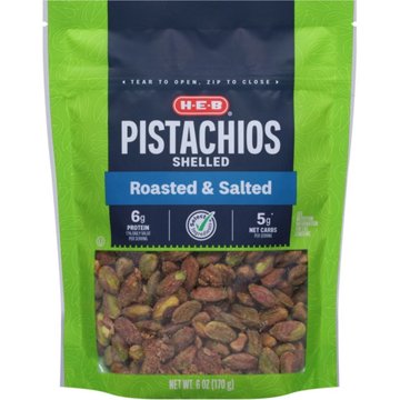 H-E-B Salted Roasted Shelled Pistachios, 6 oz